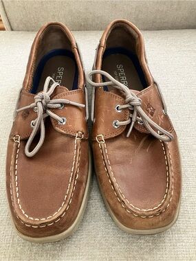 Sperry Men's Tan Leather 2-Eye Boat Shoes